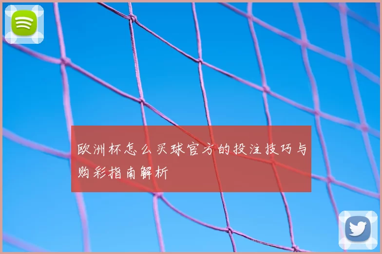 欧洲杯怎么买球官方的投注技巧与购彩指南解析